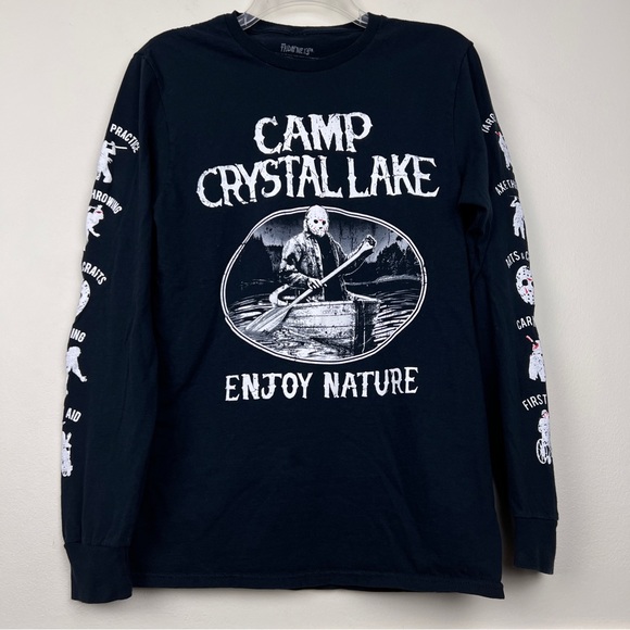 Hot Topic Tops - Friday the 13th Camp Crystal Lake Nature Long Sleeve Tee